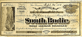 June 1, 1878 – Bodie Mining Co. stocks soars